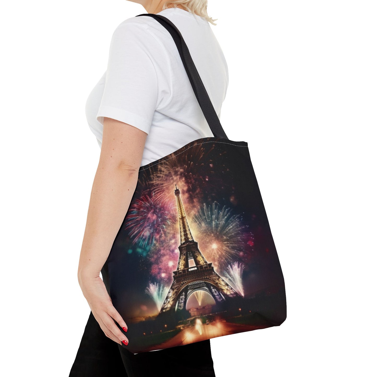 Firework Lit Eiffel Tower