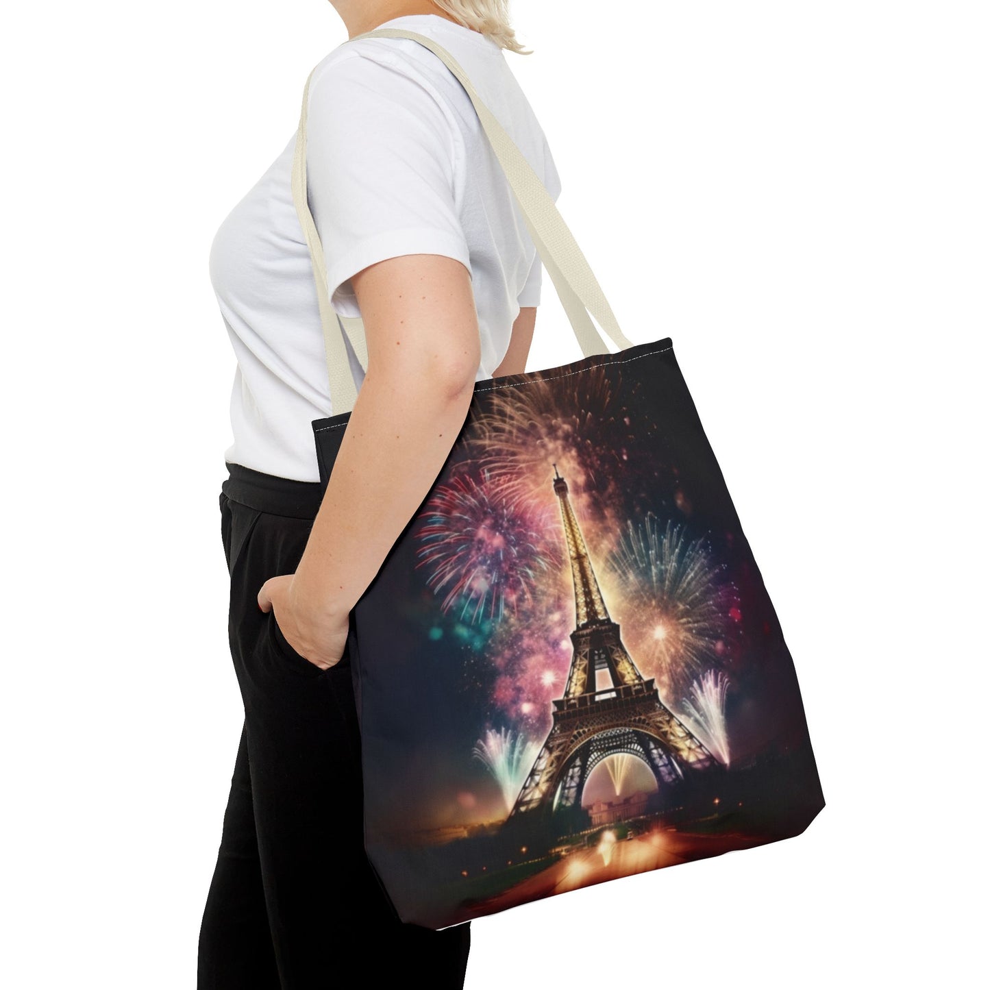 Firework Lit Eiffel Tower