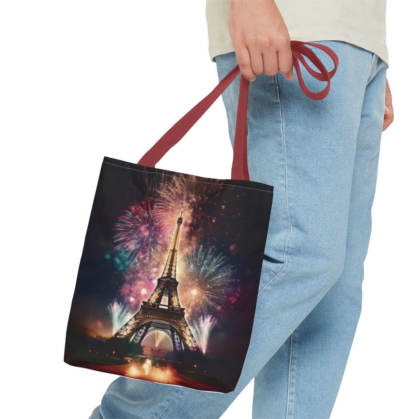 Firework Lit Eiffel Tower