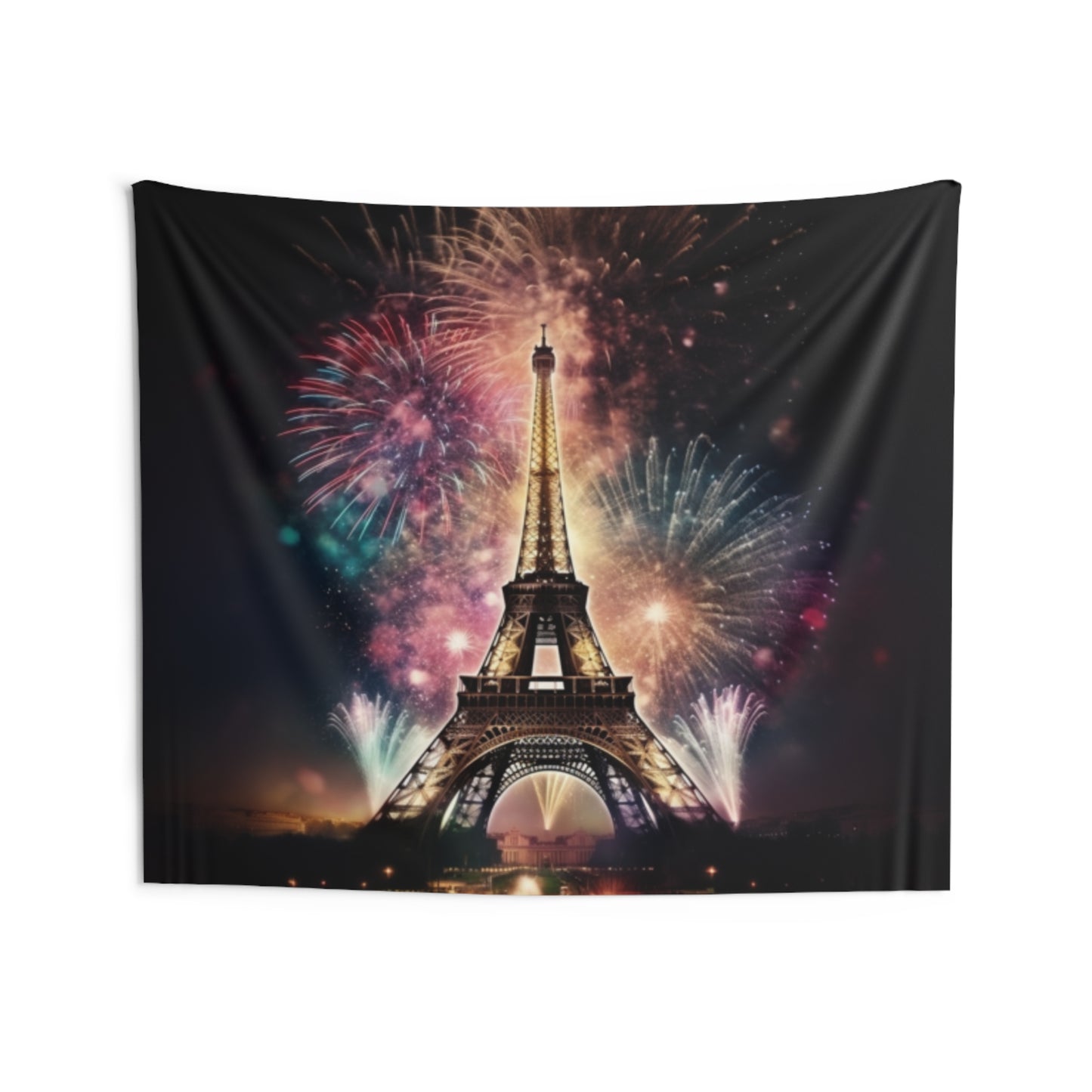 Firework Lit Eiffel Tower