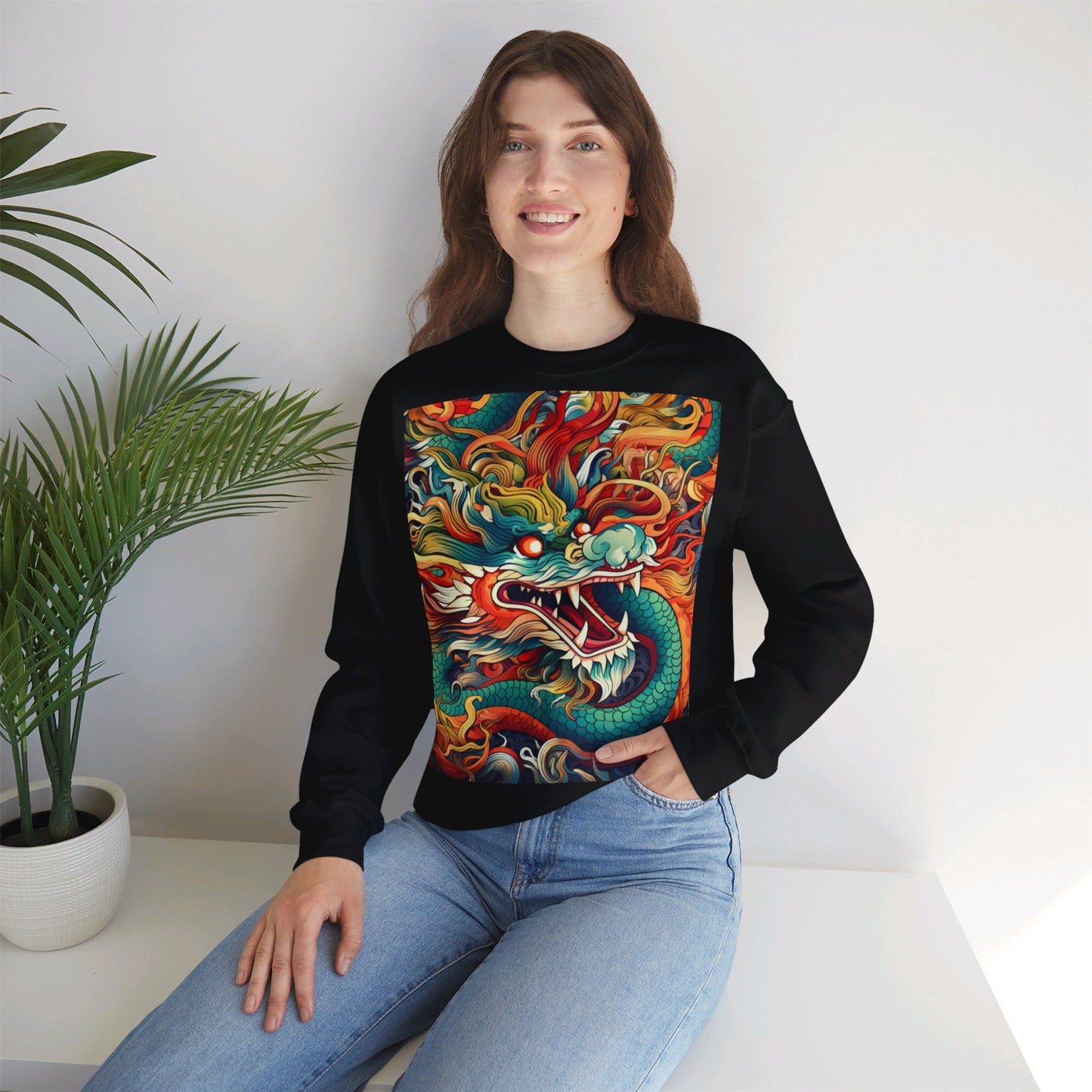 The Deranged Dragon | Unisex Heavy Blend™ Crewneck Sweatshirt