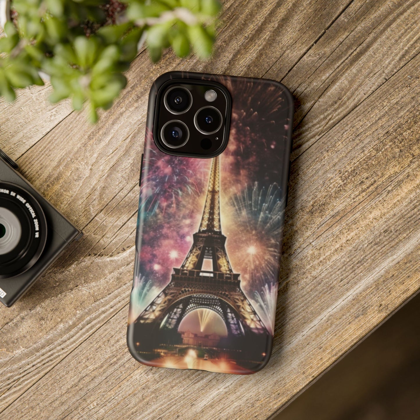 Firework Lit Eiffel Tower