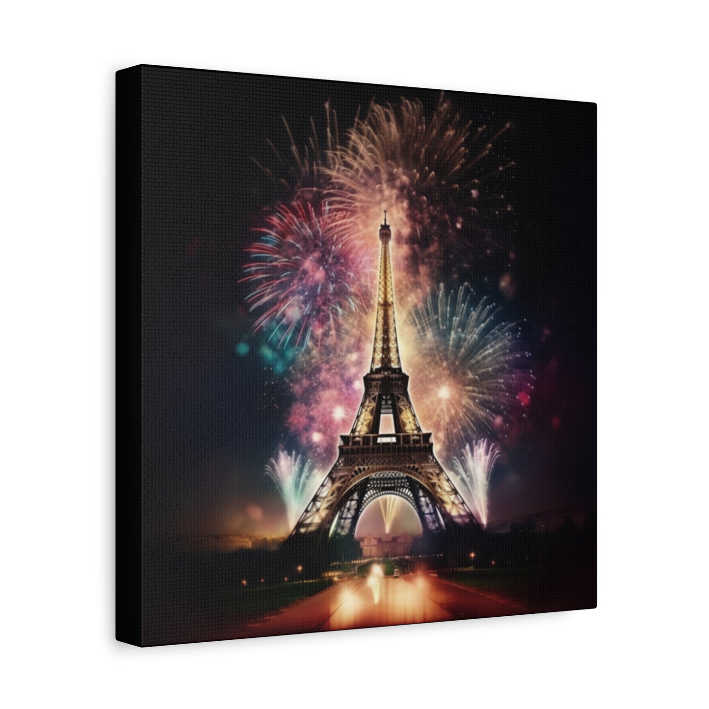 Firework Lit Eiffel Tower