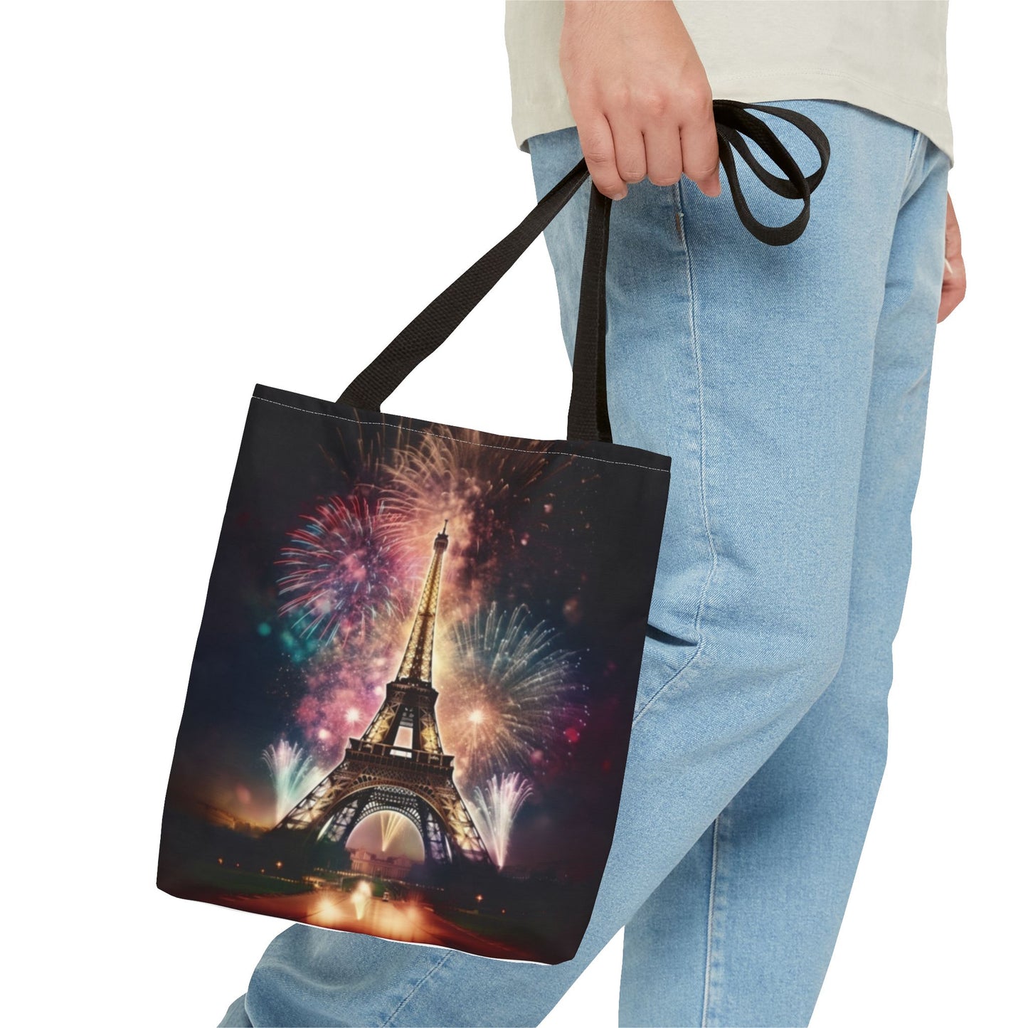 Firework Lit Eiffel Tower