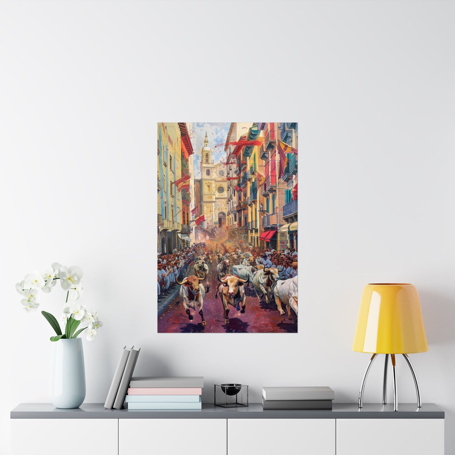 Bull Running at San Fermín Festival