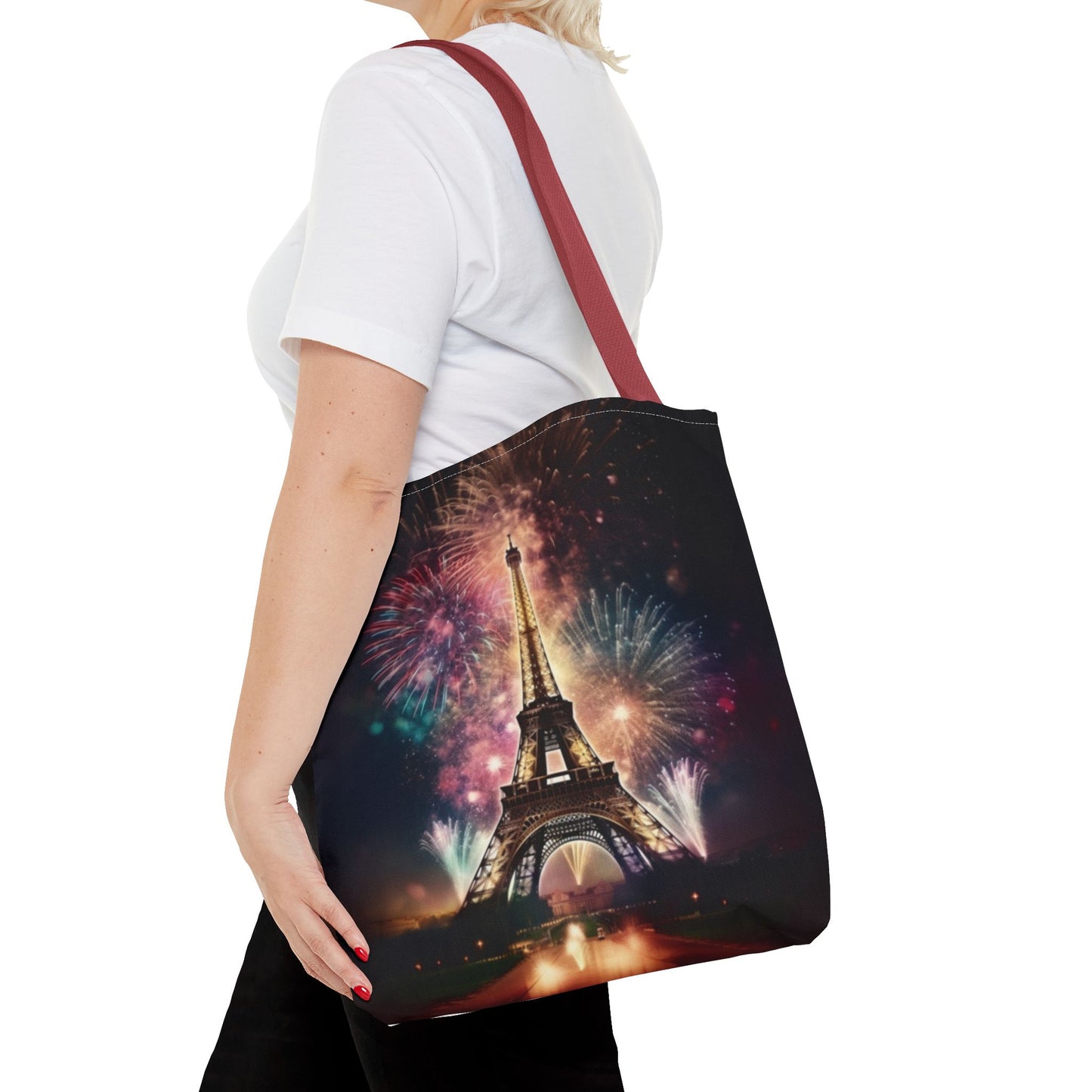 Firework Lit Eiffel Tower