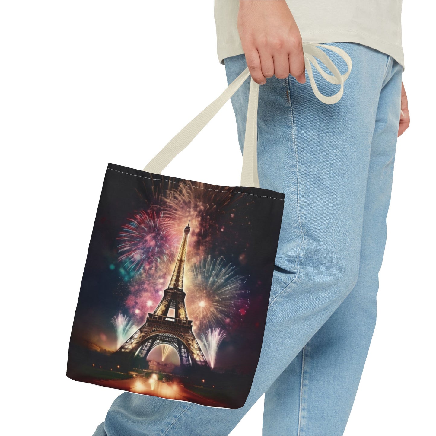 Firework Lit Eiffel Tower
