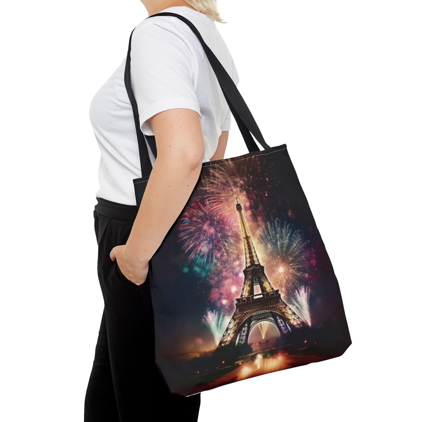Firework Lit Eiffel Tower