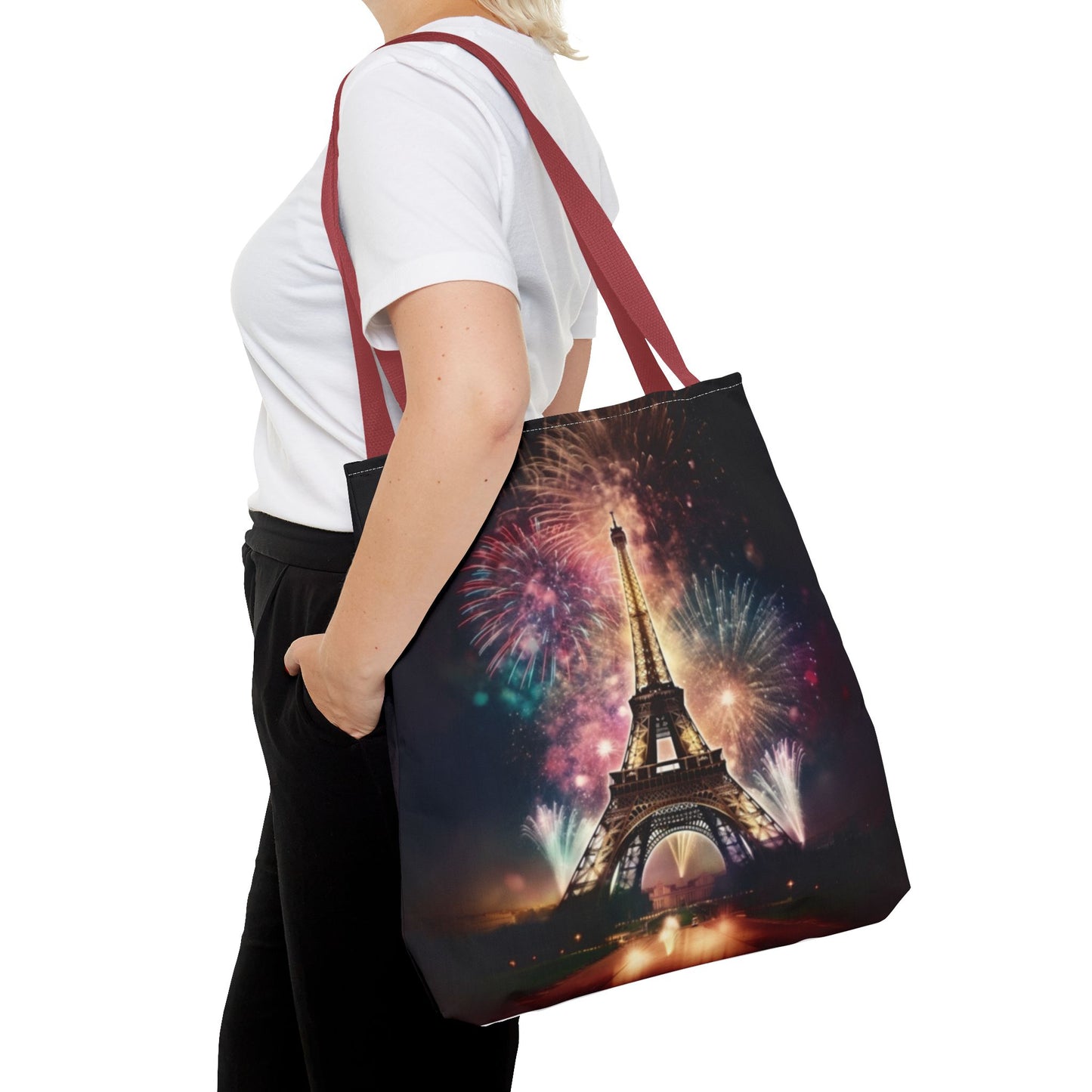 Firework Lit Eiffel Tower