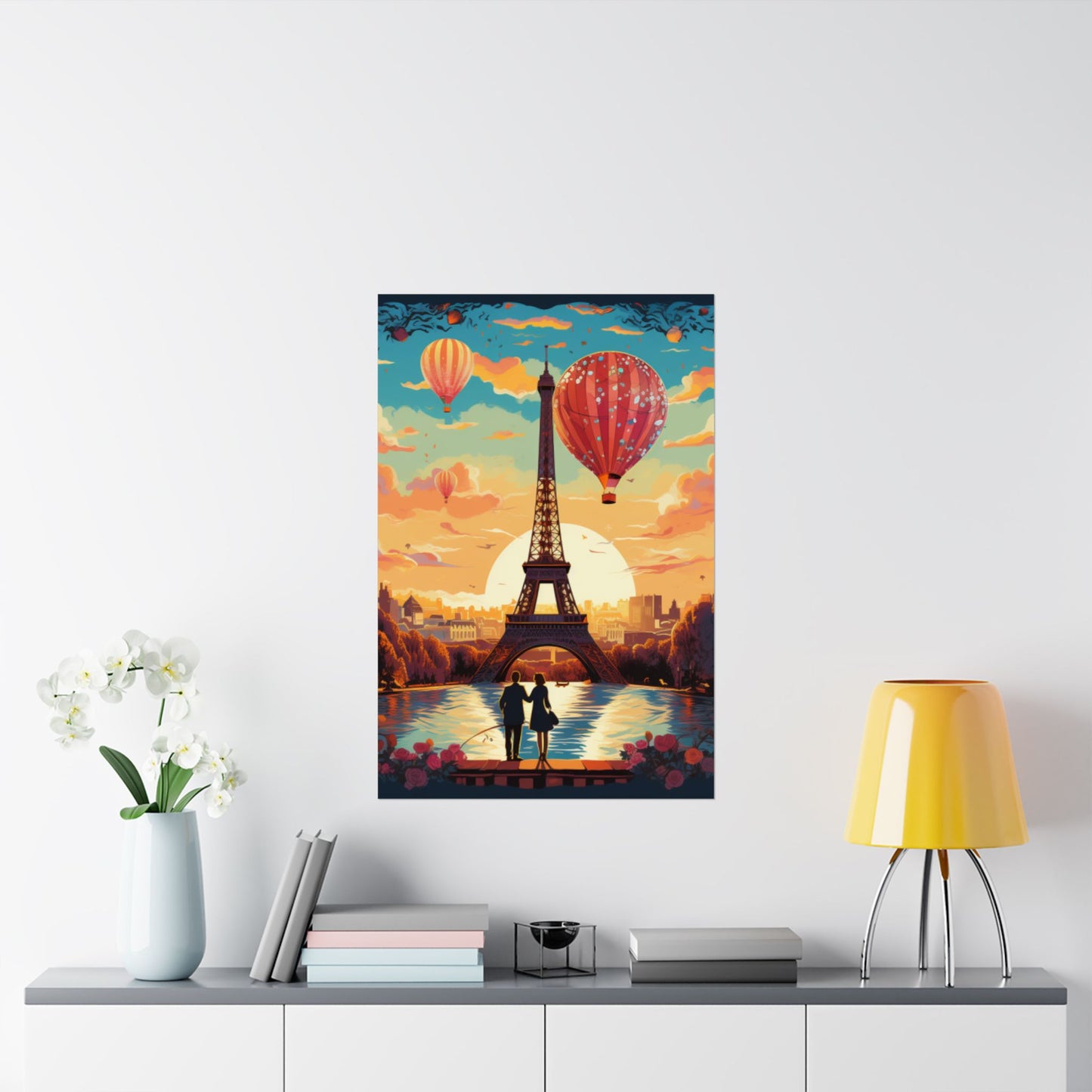 A View of the Hot Air Balloons over Paris