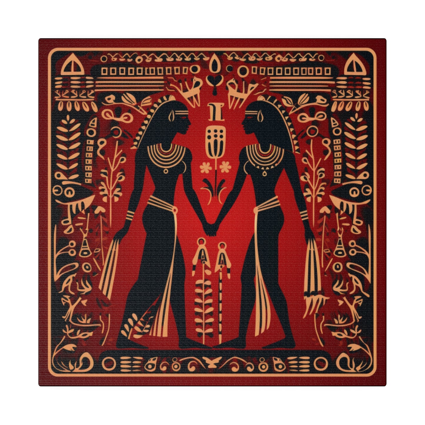 Red Hieroglyph Tile