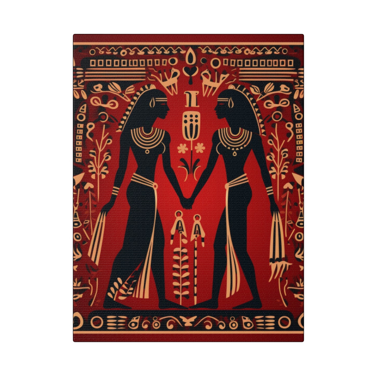Red Hieroglyph Tile