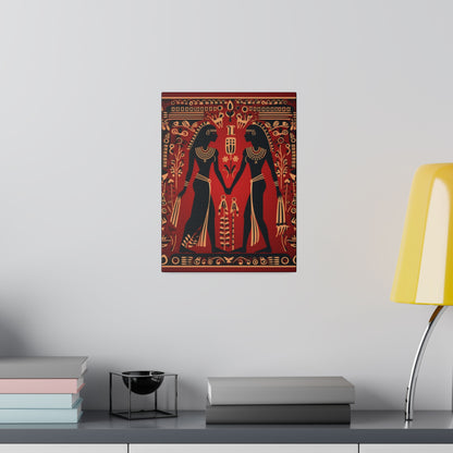 Red Hieroglyph Tile